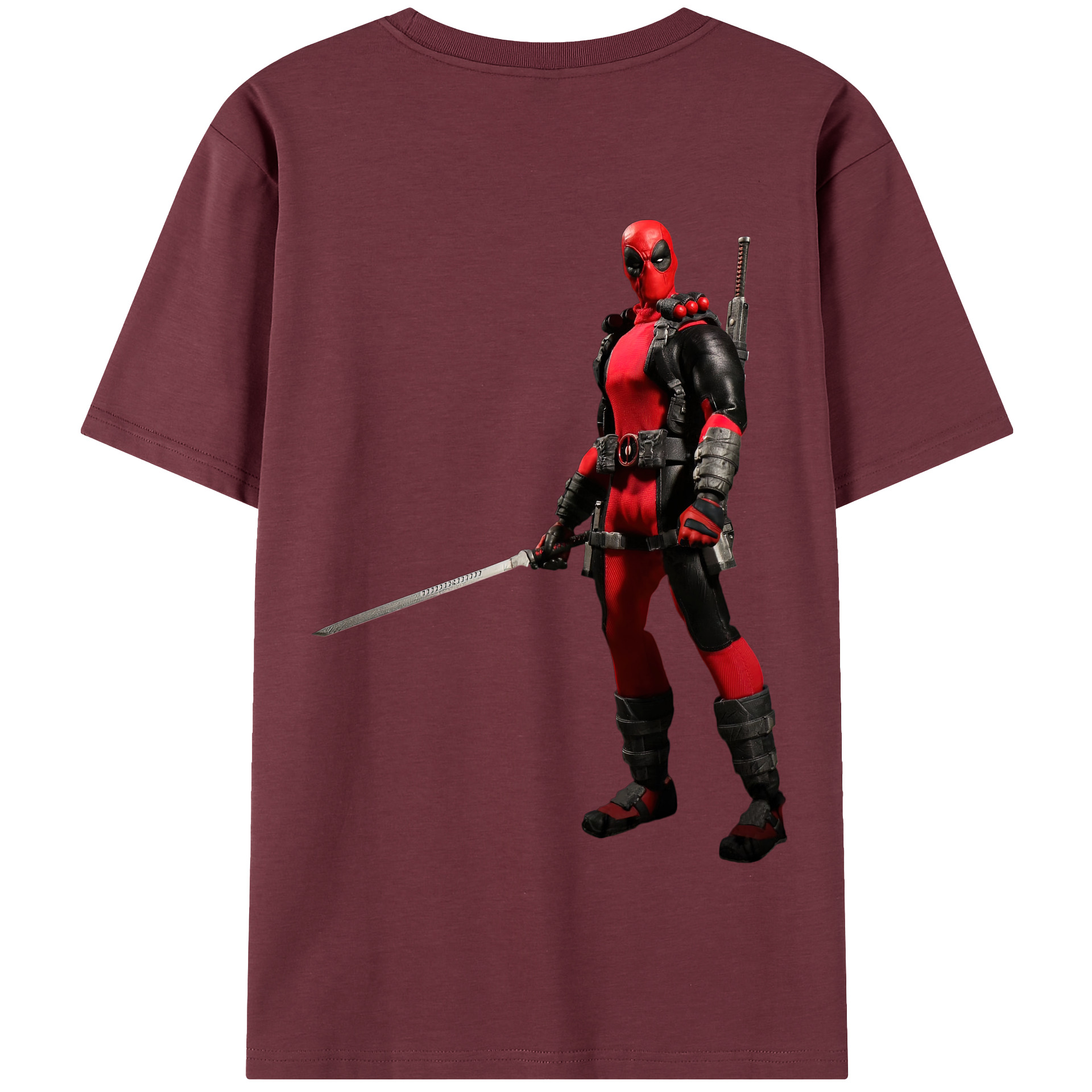 （画像用） Deadpool デッドプール 綿100％半袖Tシャツ（背面プリント）